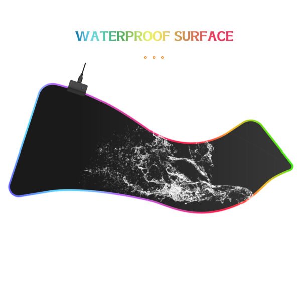 RGB Mouse Pad Waterproof Office Desktop Mat with 14 Lighting Modes - 图片 5
