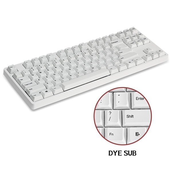 White Keycaps 87 Keyset Dye Sub Cherry Profile for 61 87 MX Swithes Mechanical Keyboards - Image 2