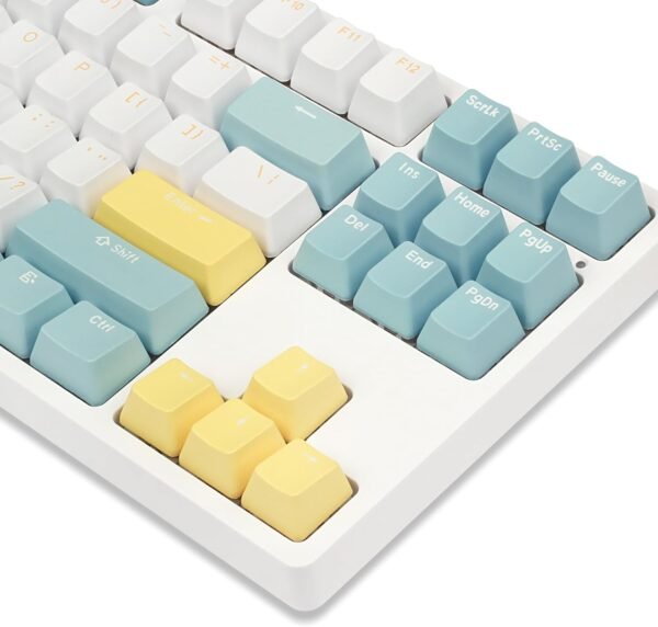 PBT Doubleshot Keycaps OEM Profile for 61 63 64 66 68 84 87 96 100 104 108 MX Stwitches Mechanical Keyboards（Sea Salt Keyset） - Image 5