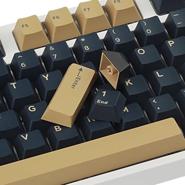 Doubleshot PBT Keycaps Cherry Profile Keyset ANSI Layout for 61/68/75/81/84/87/98/104/108 MX Switches Mechanical Keyboards Blue Samurai - Image 2