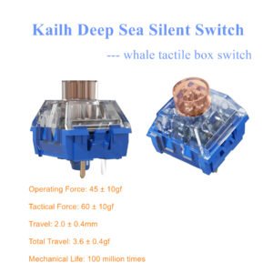 Kailh Box Silent Switch Whale Tactile 60g/Lonely Island Linear 45g RGB 3pin for DIY Mechanical Keyboard SMD MX