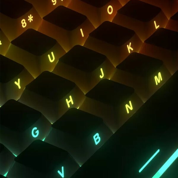 Side Backlit Keycaps Gradient PBT Shine Through Keycaps for Mechanical Keyboards - Image 2